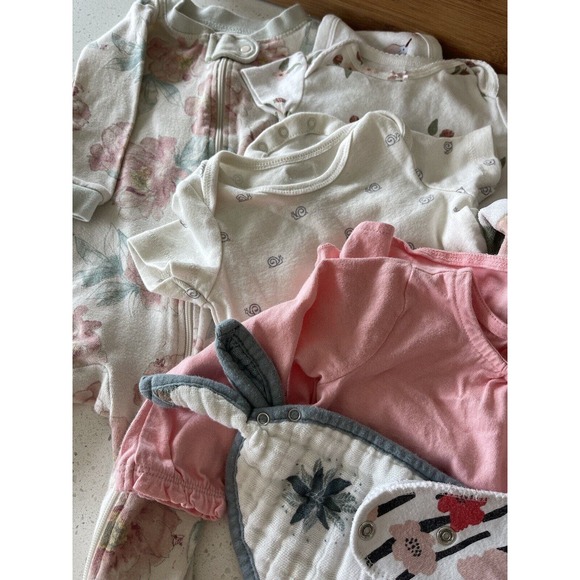 Infant Baby Girl 3 Months Garden Backyard Theme Gap Carters Burts Bees Set Of 8 - Picture 3 of 16